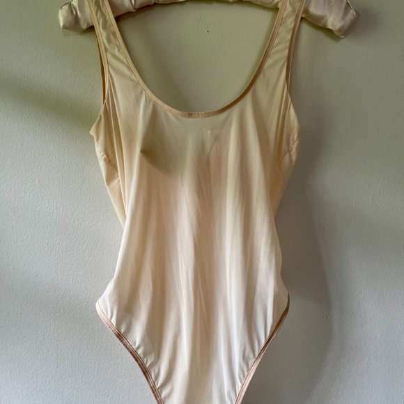 Negative Silky Bodysuit in Peach - Picture 4 of 7